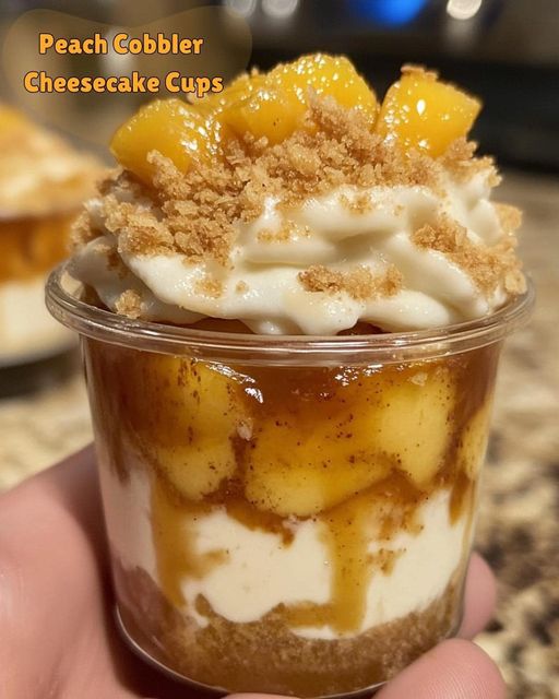 Peach Cobbler Cheesecake Cups vofot