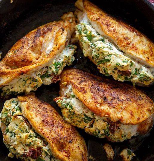 Air Fryer Stuffed Chicken Breasts